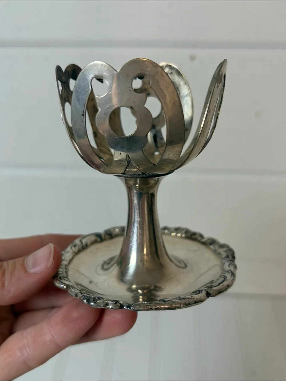 Vintage Silver Plated Ornate Candlestick Holders | Set of 2